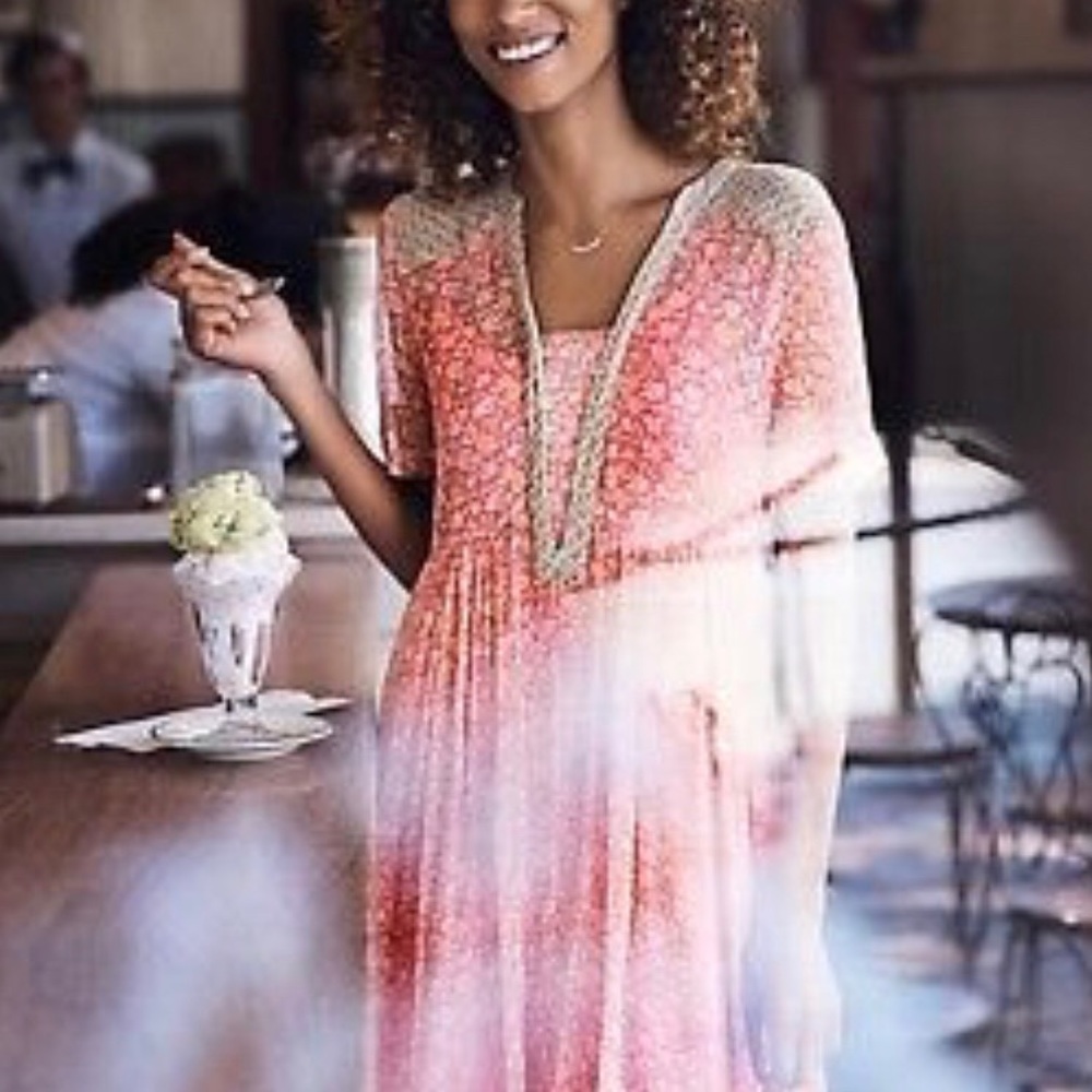 Anthropologie Morning Glory Swing Print Dress 💕